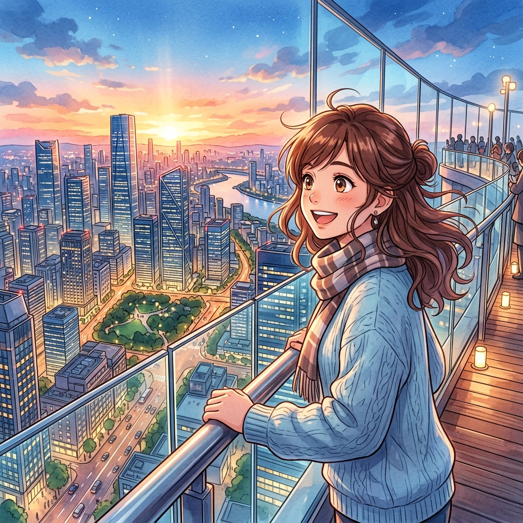 澄み渡るクリアな視界と景色を見つめるイメージ