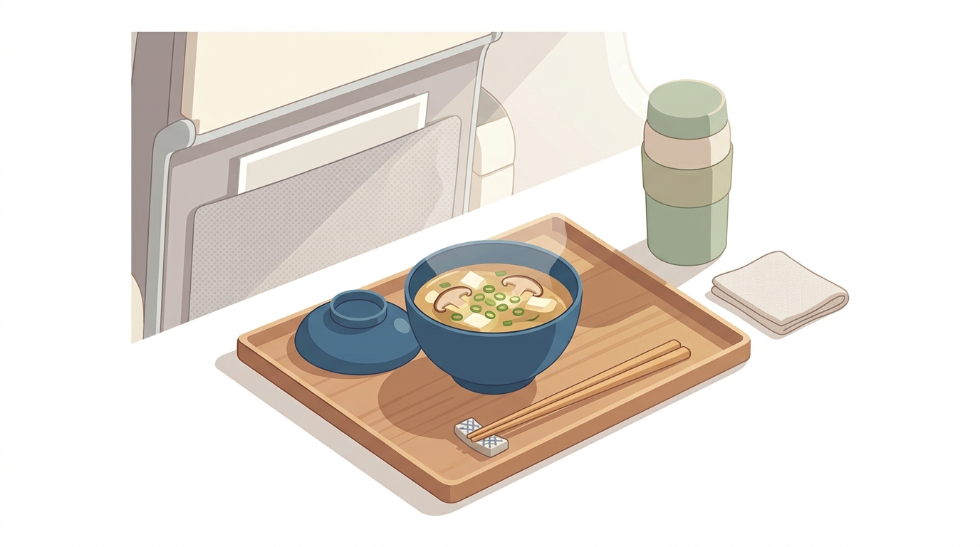 機内持ち込み　味噌汁