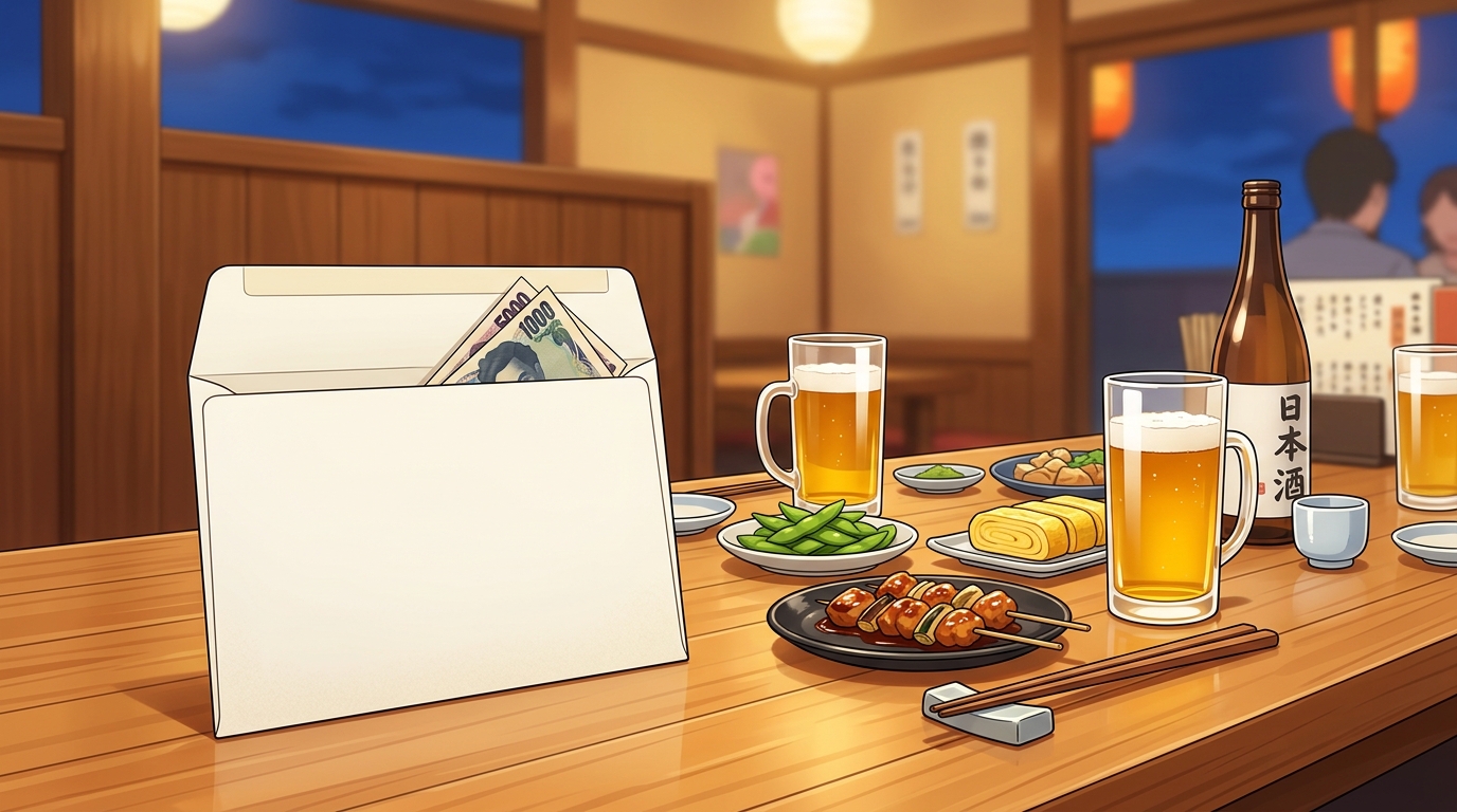 会社飲み会の会費封筒はのり付けしない