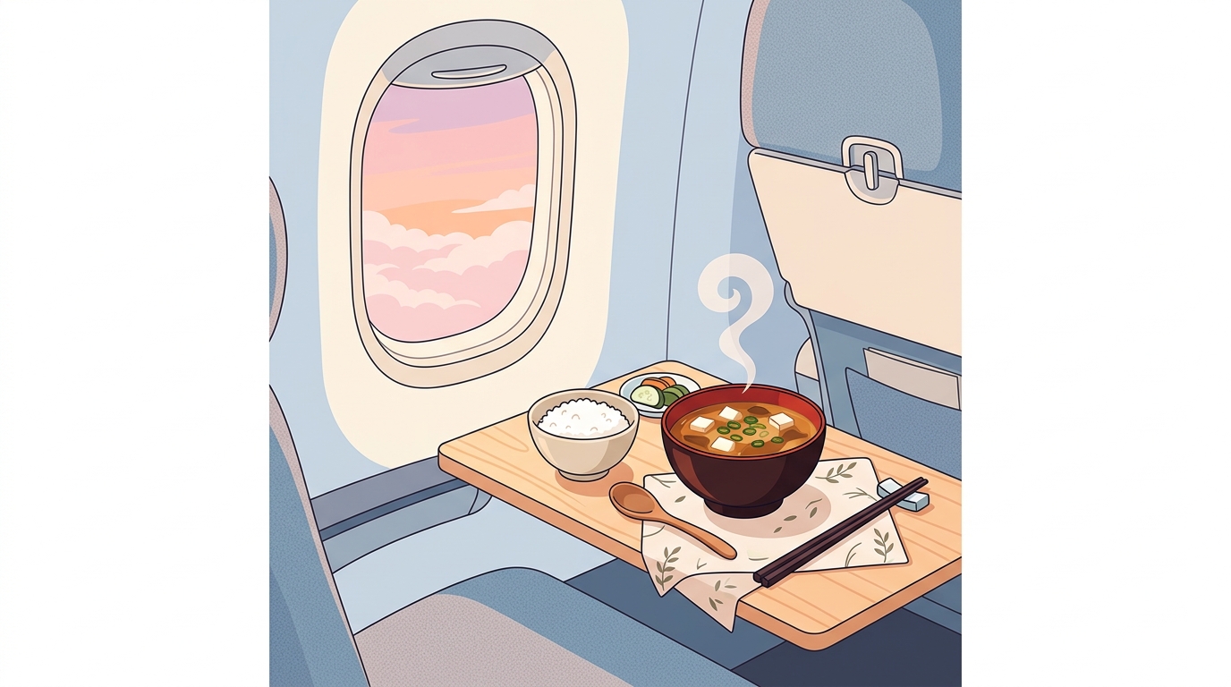 最新の搭乗ルールを確認して機内で安心の和食タイム