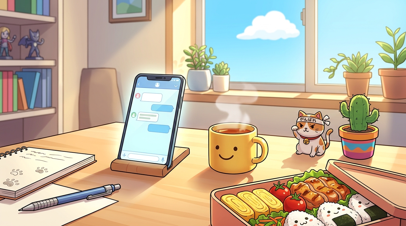 今日のLINEに一言だけ笑いを足す方法