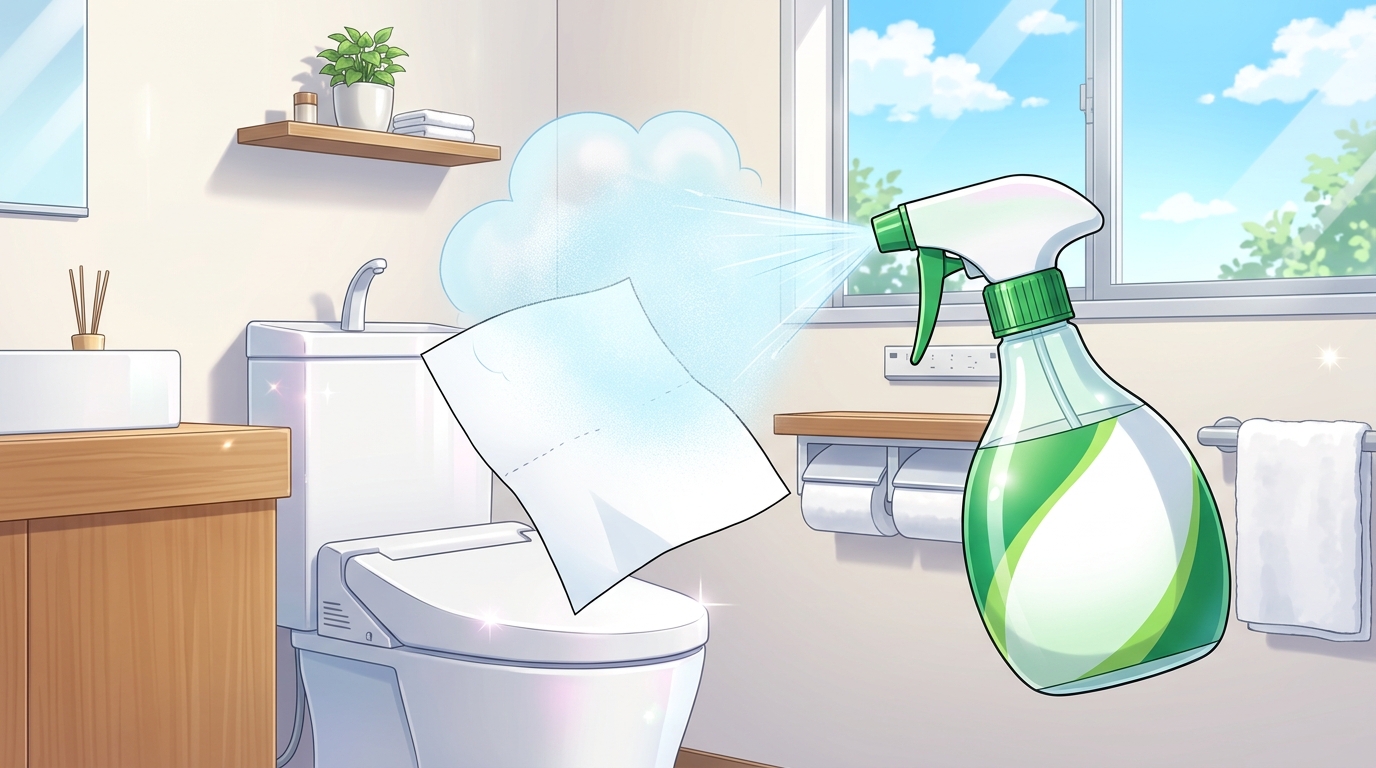 トイレットペーパーがボロボロにならない吹きかけ方のコツ