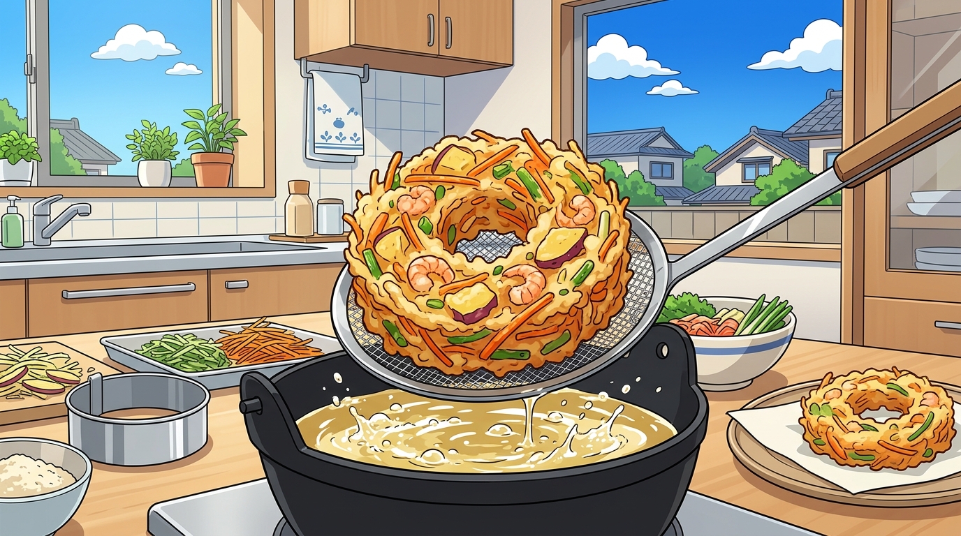 厚みのあるサクサクかき揚げを自宅で手軽に味わう一歩